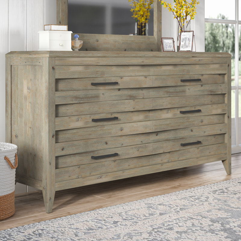 Laurel Foundry Modern Farmhouse Descartes 6 Double Drawer Dresser